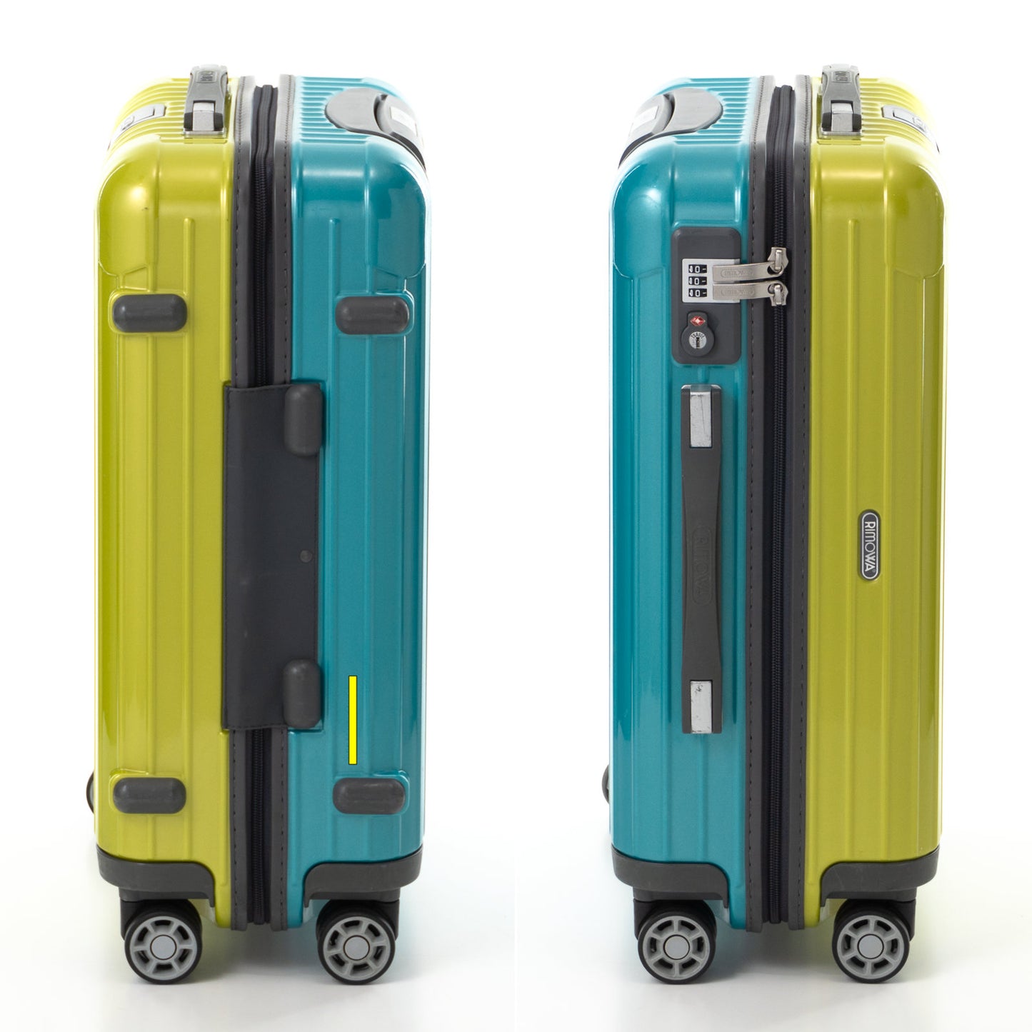 リモワ サルサデラックス 32L 4輪 キャビンS 限定 グロスライムグリーン & グロスターコイズブルー & グレー 890.13 中古