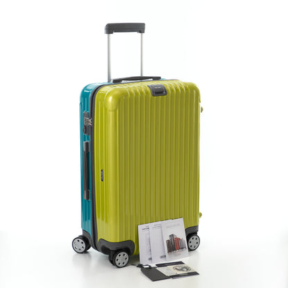 リモワ サルサデラックス 63L 4輪 チェックインM 限定 グロスライムグリーン & グロスターコイズブルー & グレー 890.14 中古