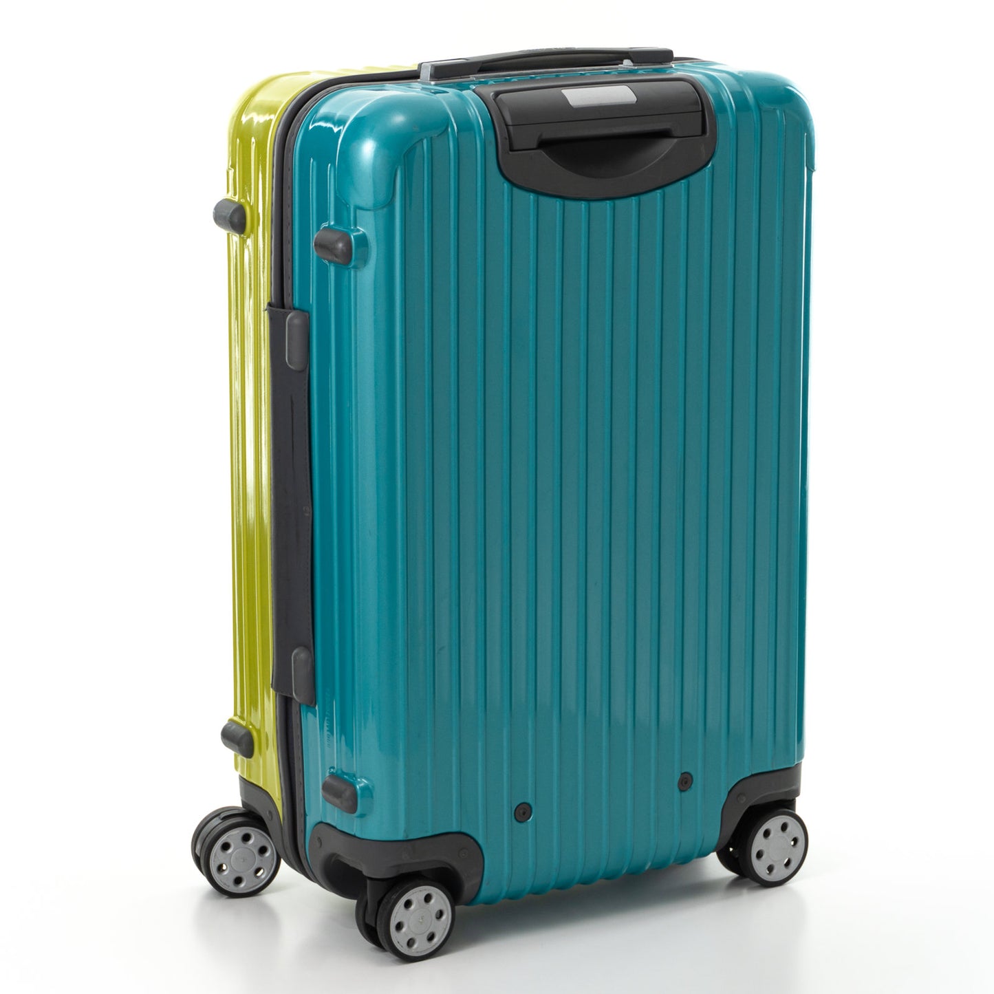 リモワ サルサデラックス 63L 4輪 チェックインM 限定 グロスライムグリーン & グロスターコイズブルー & グレー 890.14 中古