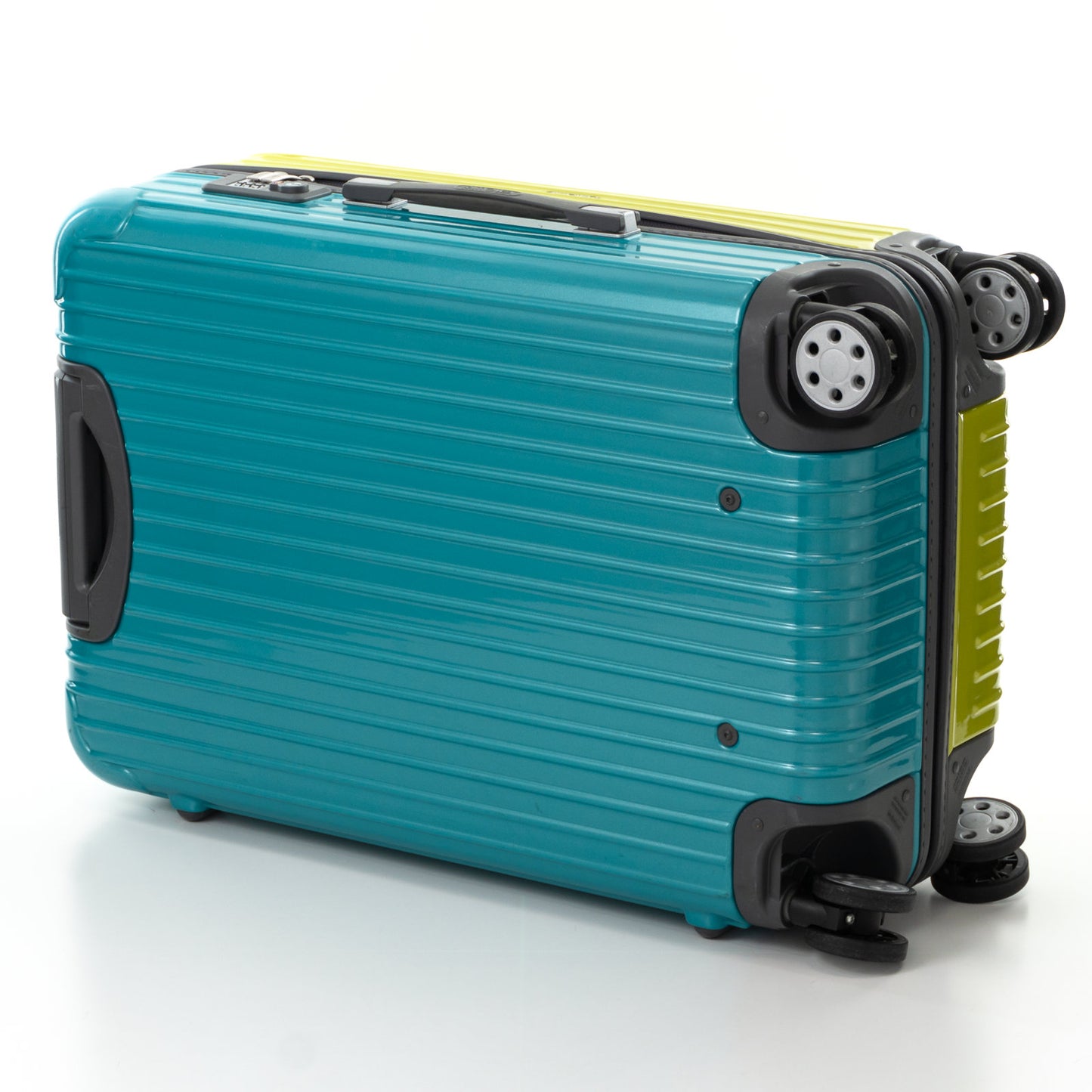 リモワ サルサデラックス 63L 4輪 チェックインM 限定 グロスライムグリーン & グロスターコイズブルー & グレー 890.14 中古
