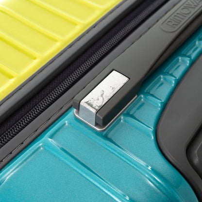 リモワ サルサデラックス 63L 4輪 チェックインM 限定 グロスライムグリーン & グロスターコイズブルー & グレー 890.14 中古
