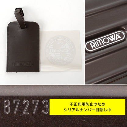 リモワ サルサデラックス 87L 4輪 チェックインL グロスブラウン 872.73 中古